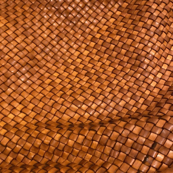 VERA PELLE  Made in Italy Woven Tan Leather Shoulder Bag / crossbody bag . - Picture 10 of 11